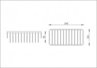 Police drátěná NIMCO OPEN 265 x 125 mm, chrom   OP 113N-26